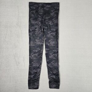 Spanx Leggings Women's Medium Camo‎ Black and Gray Stretch Athleisure Yoga EUC